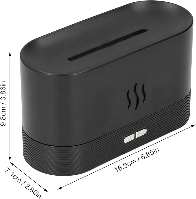 KINSCOTER Difusor de Aroma con Efecto Llama 🔥 | Humidificador Ultrasónico y Luz LED Ambiental