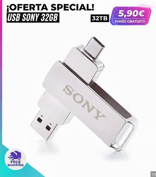 Sony USB 2TB Dual OTG 3.1 – Almacenamiento de alto rendimiento en tu bolsillo