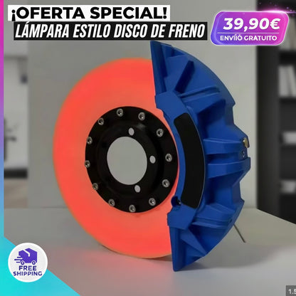 Luz LED Atmosférica Estilo Disco de Freno – Escritorio o Pared