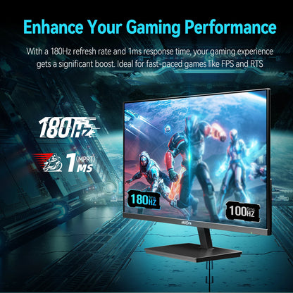 Monitor Gaming ARZOPA M1RC 27” 2K QHD 180Hz – Fluidez, precisión y colores reales