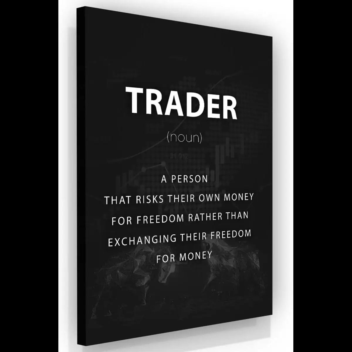 Cuadro Motivacional Trader en Lienzo | Decoración para Oficina, Setup o Espacio de Inversión